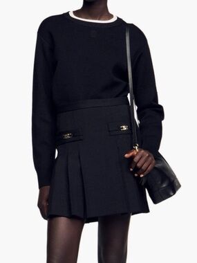 Sandro short pleated skirt